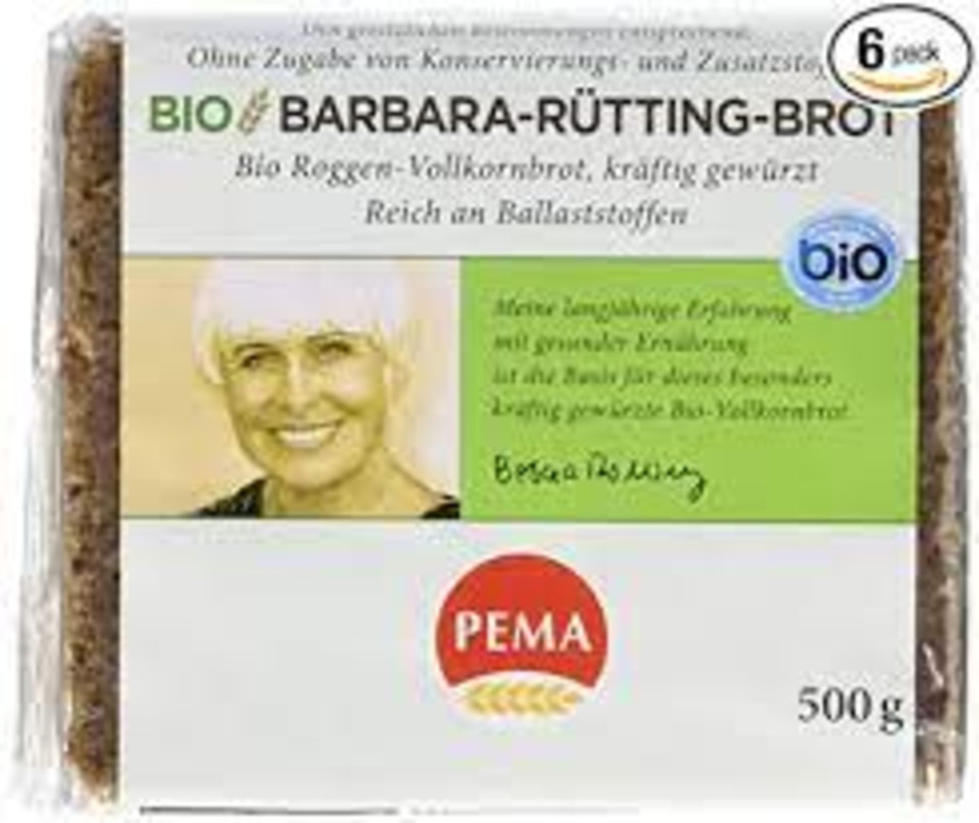 RRP £1311 (Approx. Count 107) spW48w6526Z Pema Barbara R√ºtting Bio Brot, 6er Pack (6 x 500 g)
