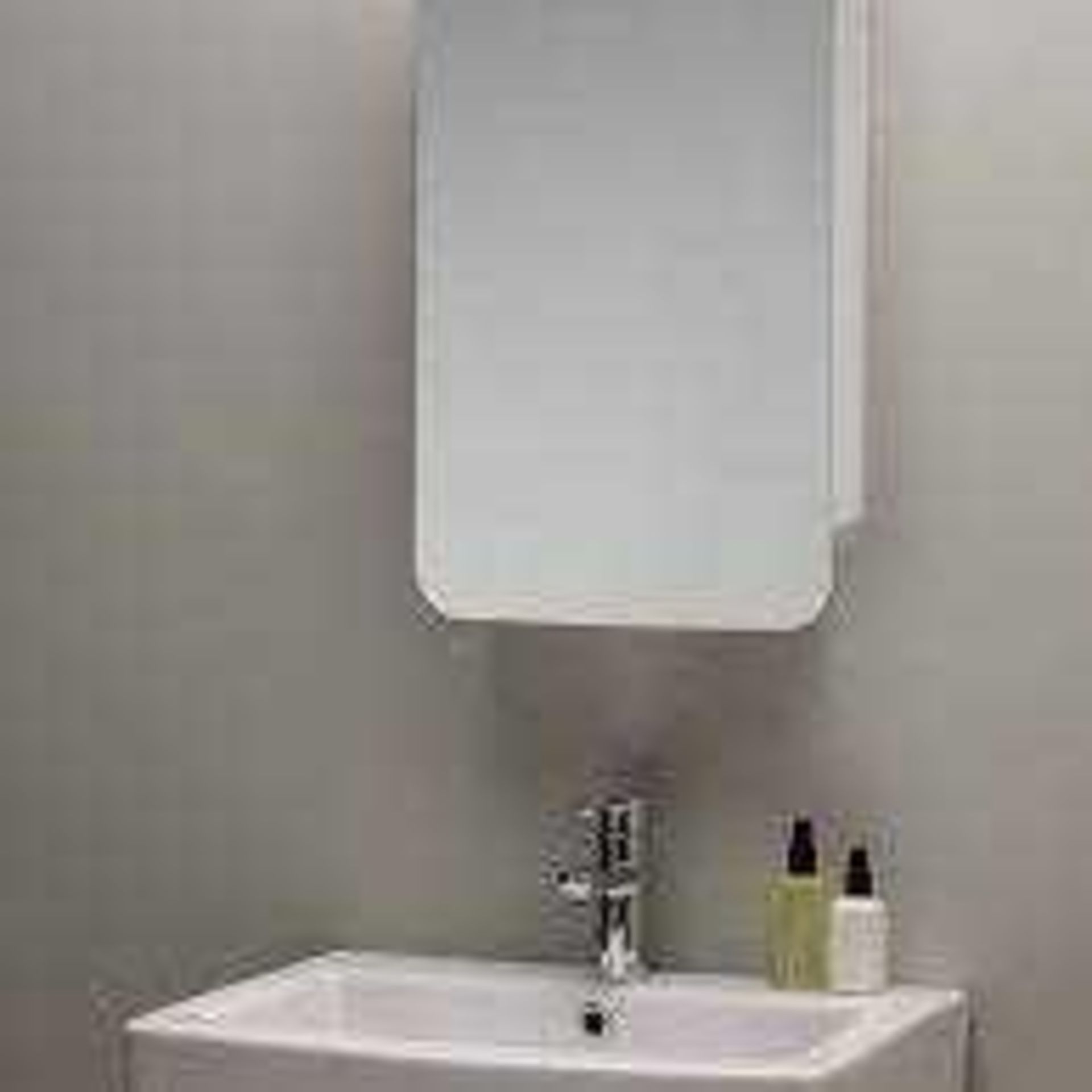 RRP £160 Boxed John Lewis White Mirrored Bathroom Cabinet - Image 2 of 4