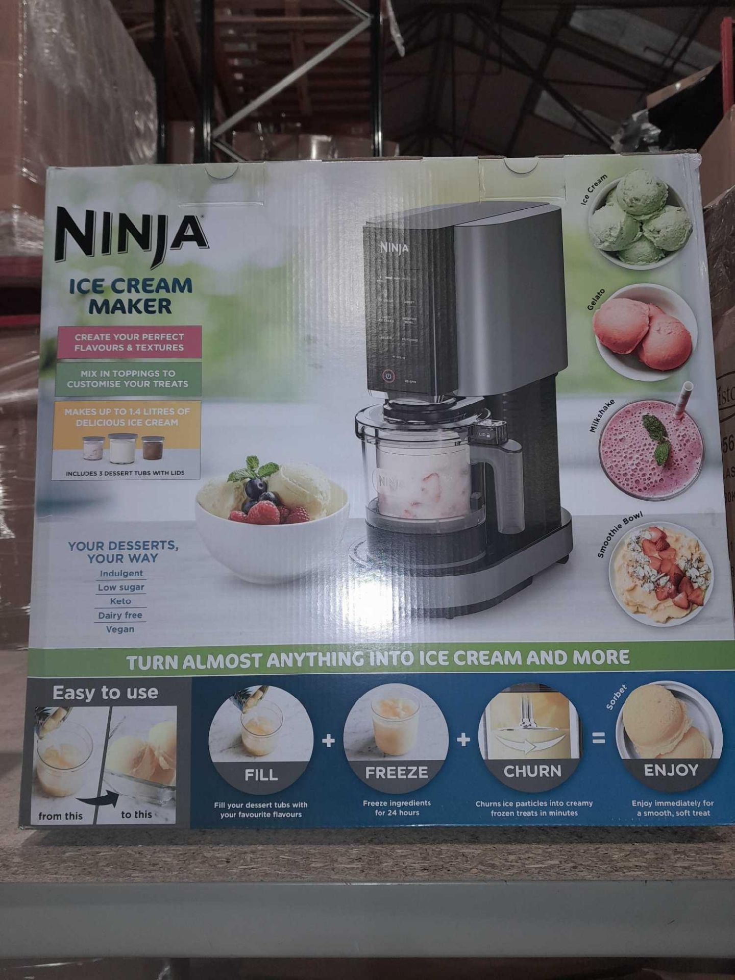 RRP £230 Boxed Ninja Creami Ice Cream & Dessert Maker Nc300Ukq - Image 2 of 2