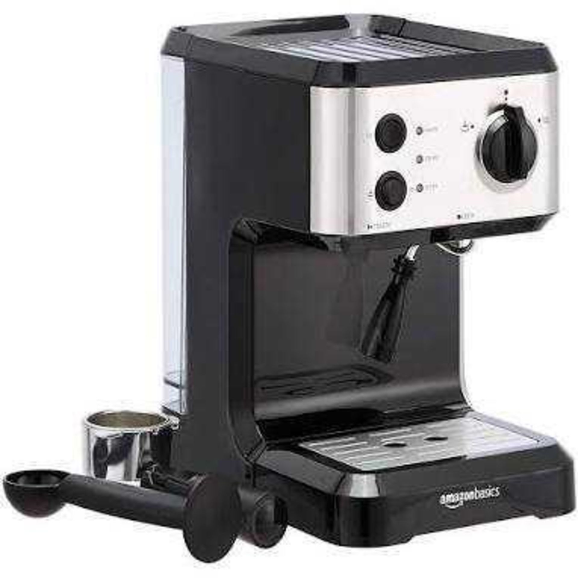 RRP £200 Lot To Contain 2 Boxed Brand New Amazon Basics Espresso Coffee Machine With Milk Frother