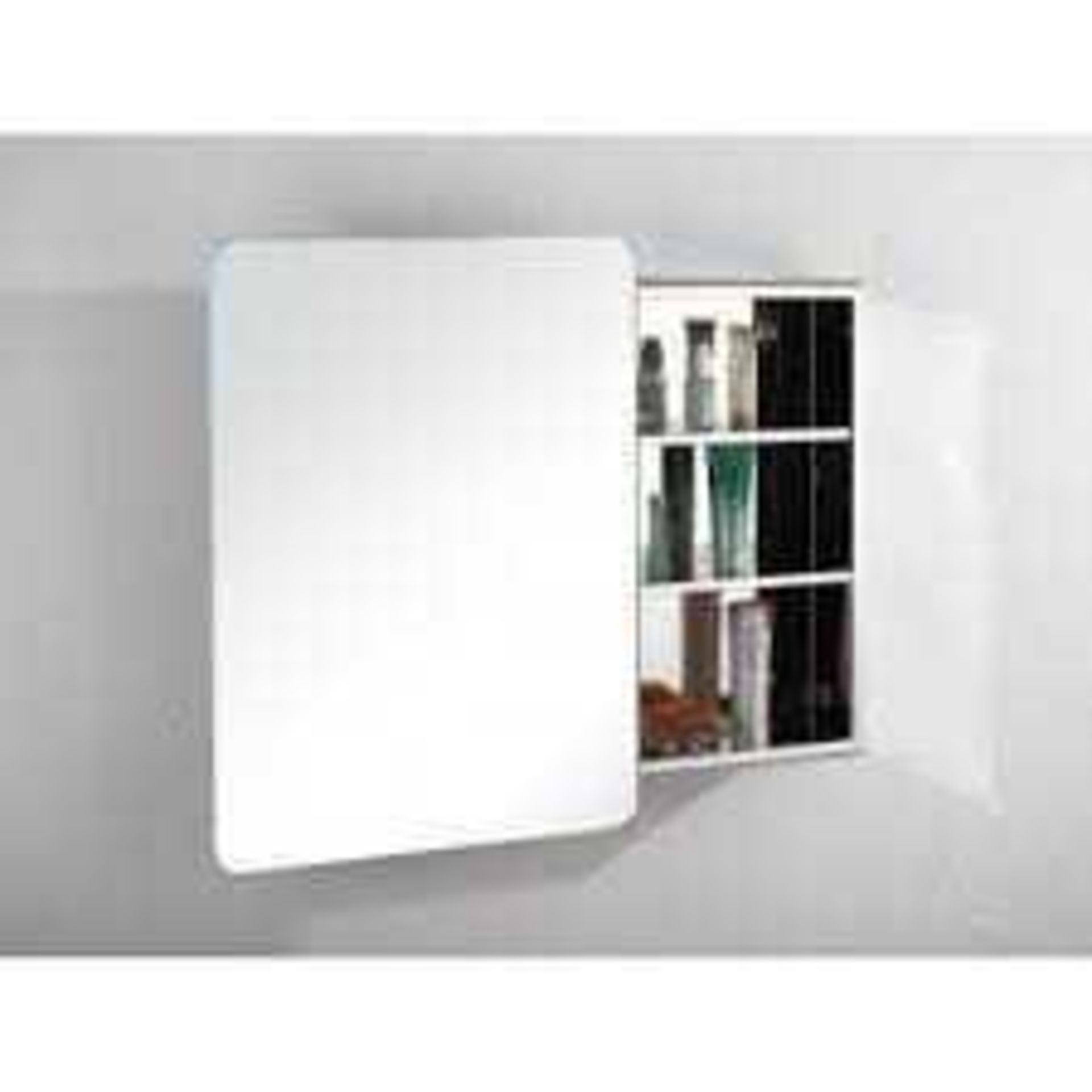 RRP £160 Boxed John Lewis White Mirrored Bathroom Cabinet