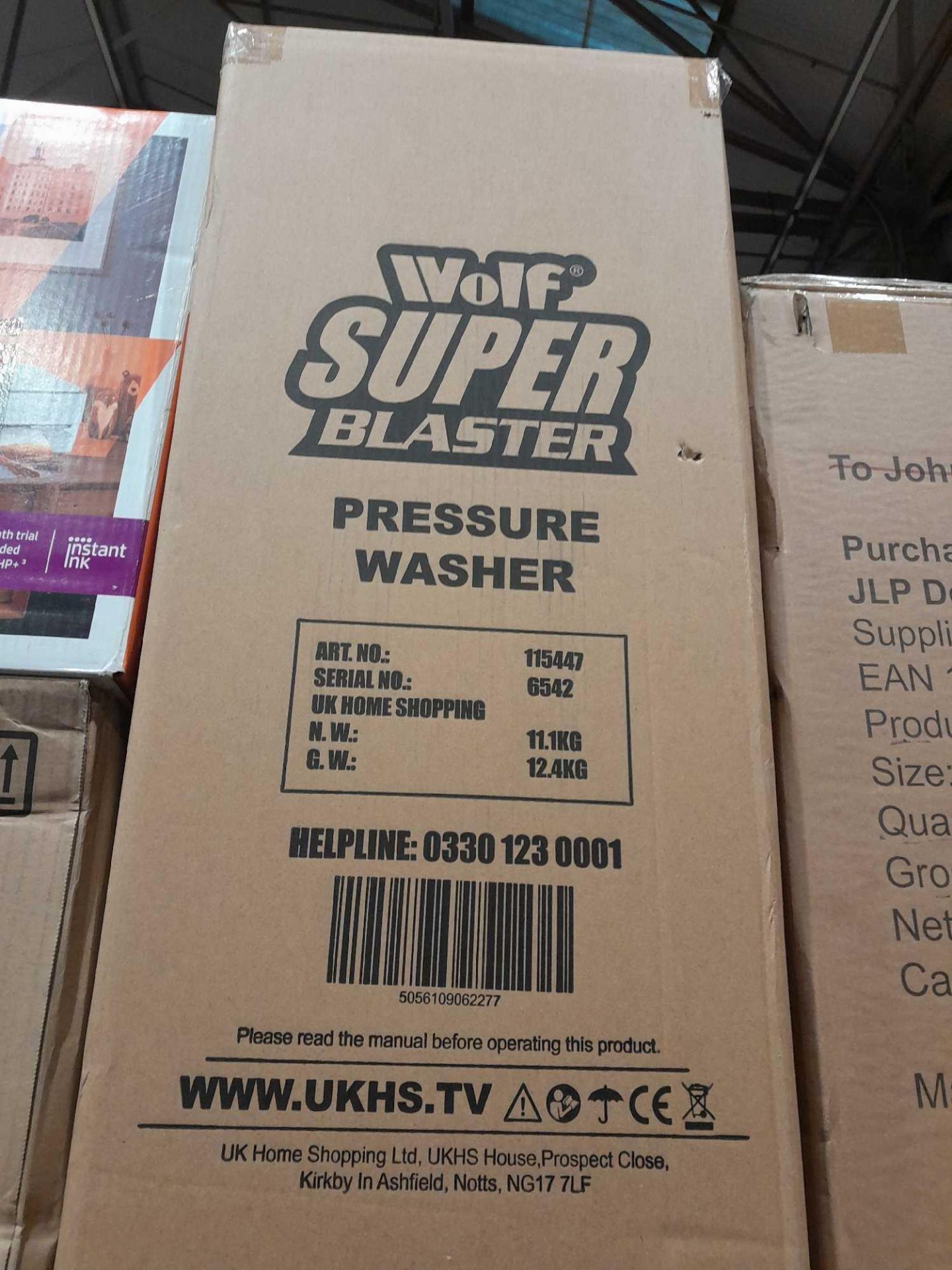 RRP £190 Boxed Brand New Wolf 140 Bar Super Blaster Pressure Washer With Outdoor & Car Accessories ( - Image 2 of 2