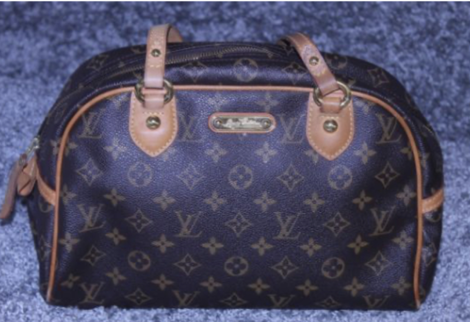RRP £1650 Louis Vuitton Montorgueil Handbag, Brown Monogram Coated Canvas, 30x20x13cm, Grade AB(No