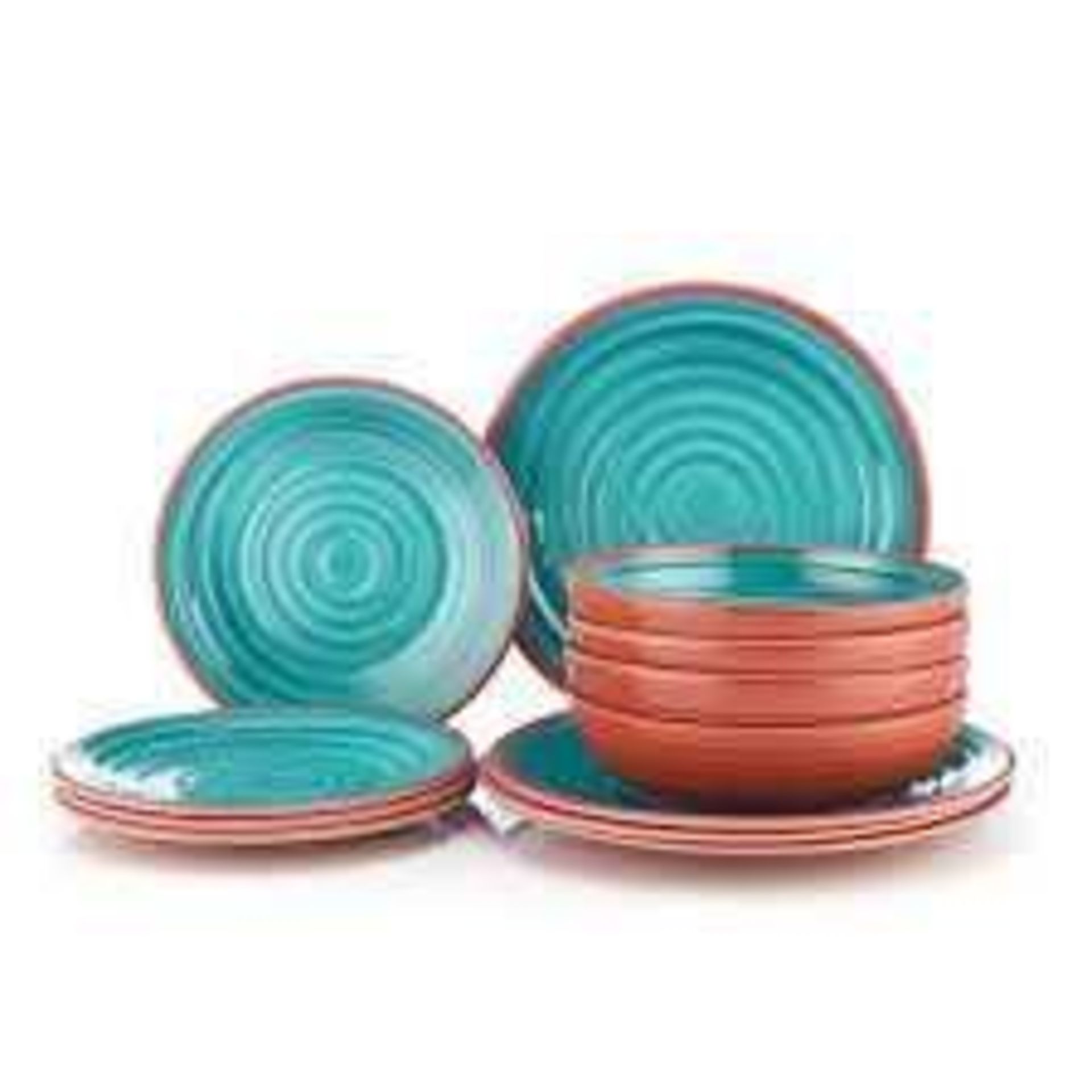 RRP £200 Lot To Contain Approx. 5 Assorted Boxed Items, Cook's Essentials Swirl Melamine Dinnerware