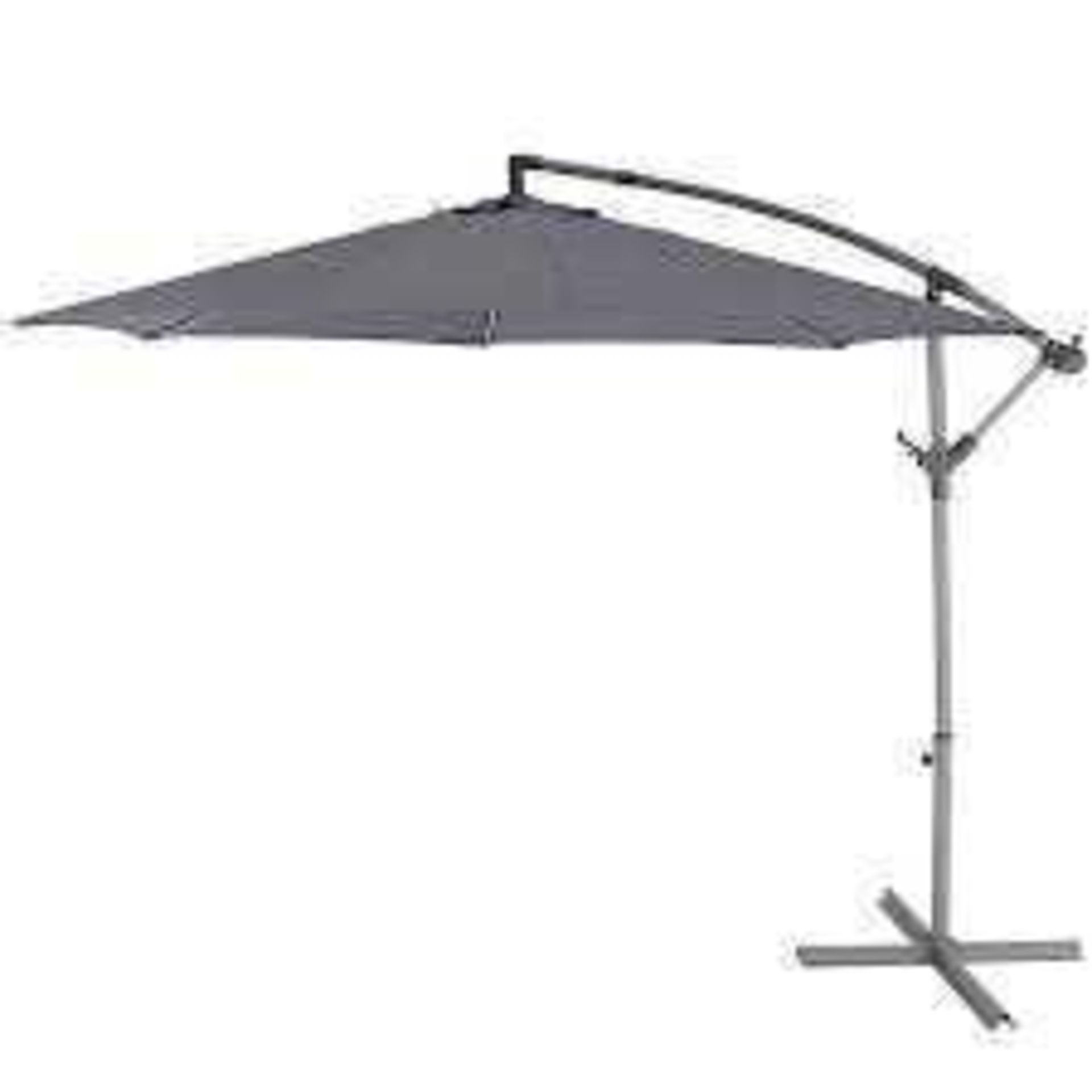 RRP £360 Boxed Black Large Outdoor Garden Parasol