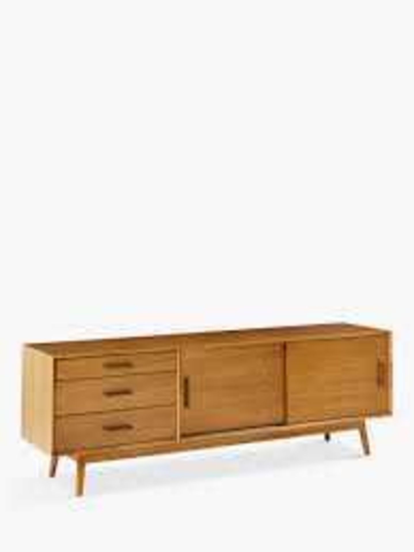 RRP £700 Boxed West Elm Mid Century 80" Media Acorn Console Table (Grade C) - Image 3 of 4