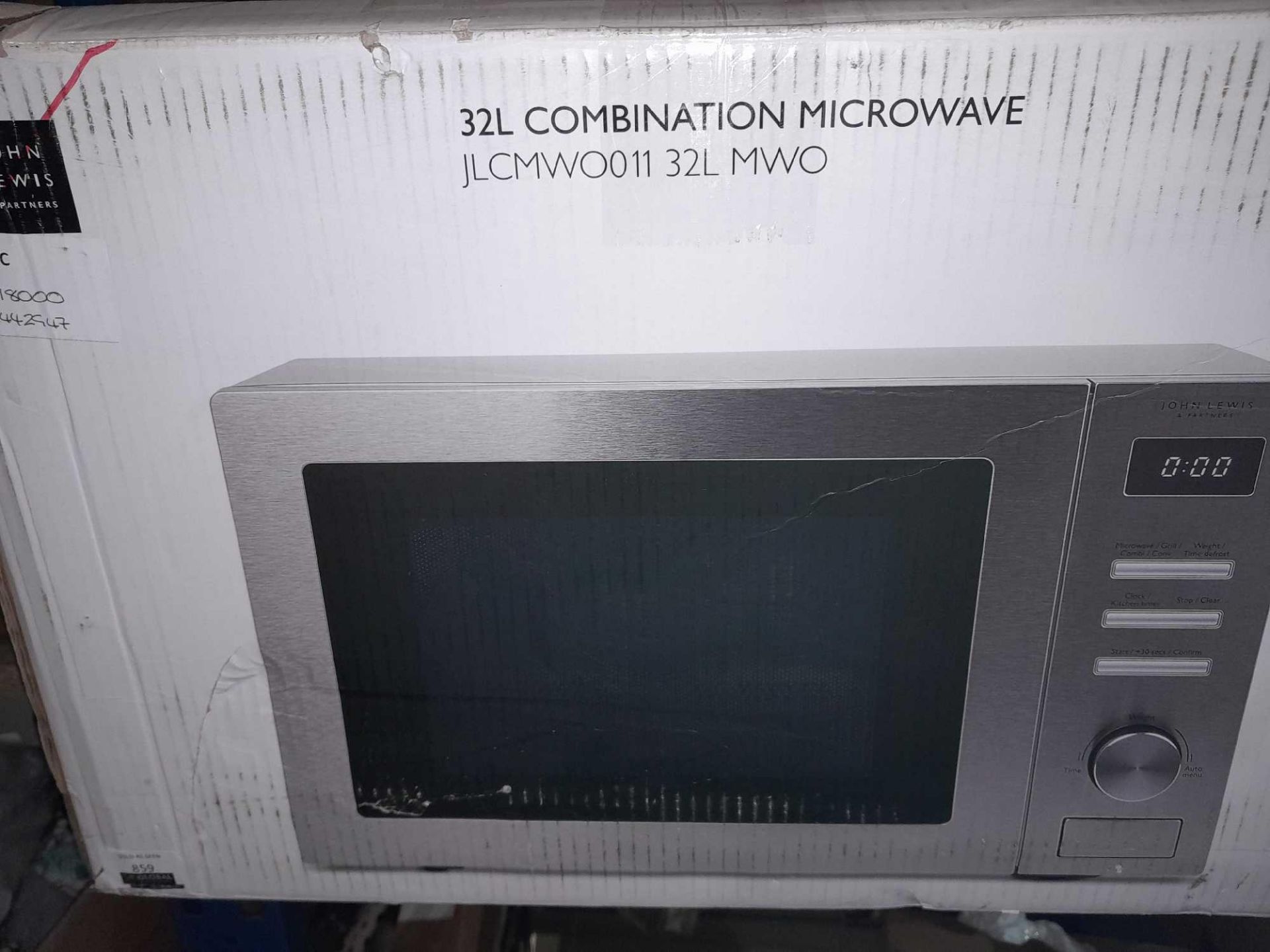 RRP £180 Boxed John Lewis 32L Combination Microwave Jlcmwo011 S.S(Used) - Image 2 of 2