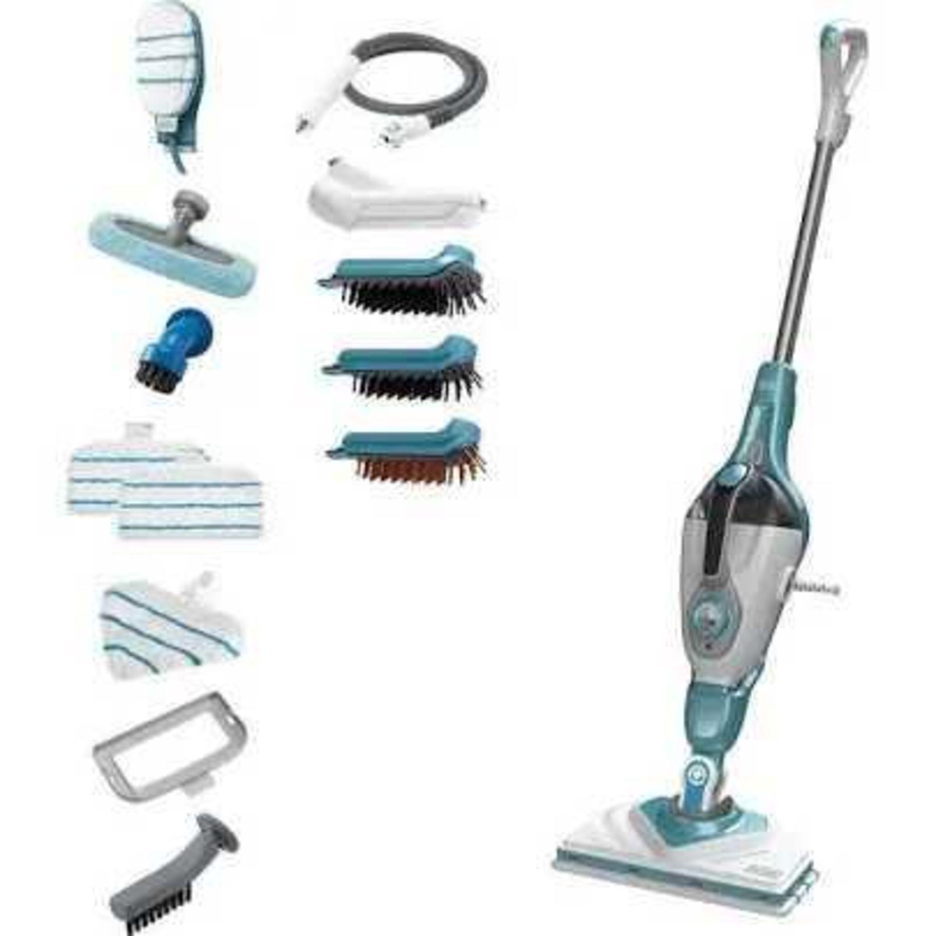 RRP £130 Lot To Contain 4 Assorted Items To Include A Black And Decker Steam Mop, Dish Draining Rack