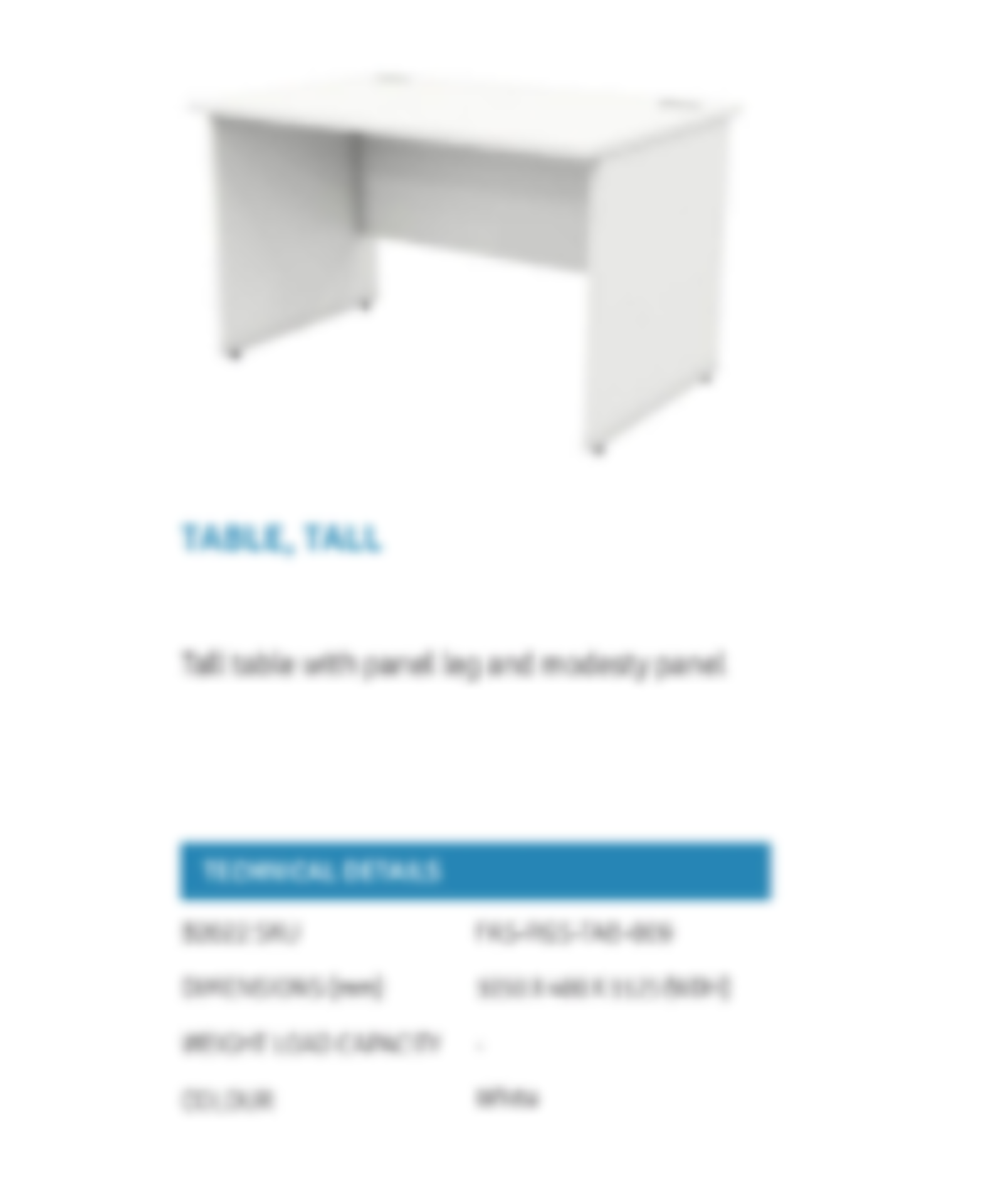 RRP £150 Lot To Contain 2X Tall White Desk (Condition Reports Available On Request, All Items Are