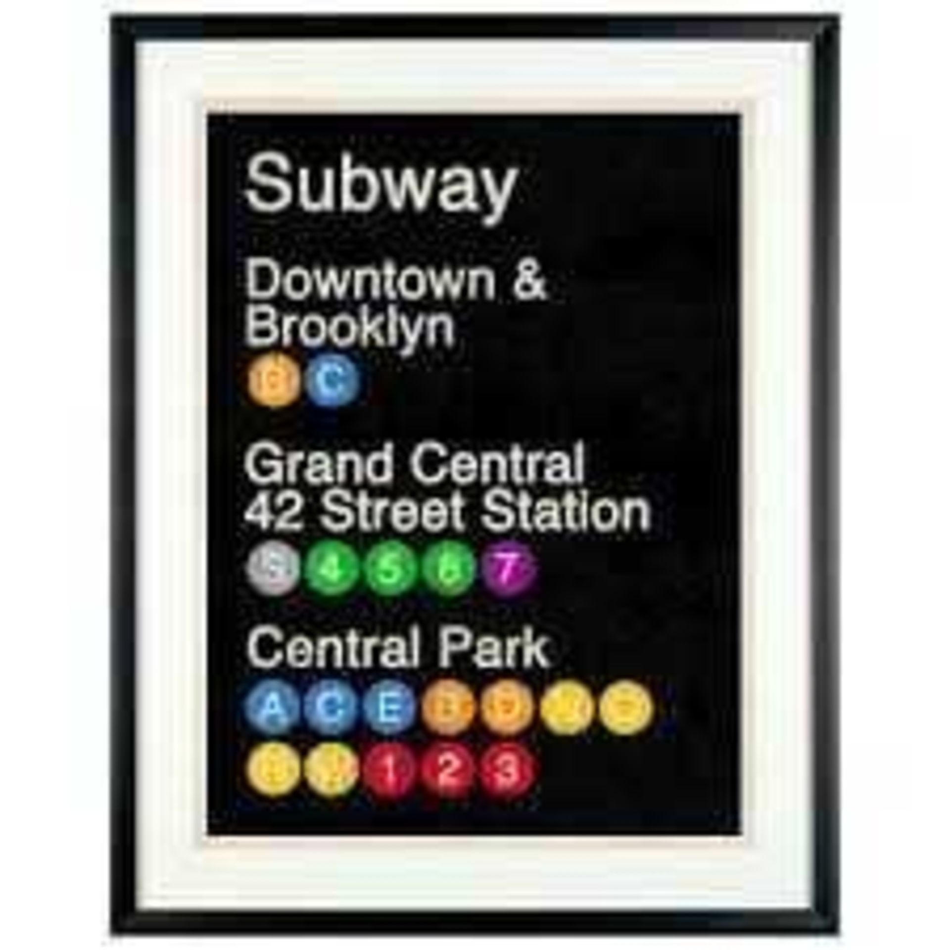 RRP £70 Subway Poster Framed Print