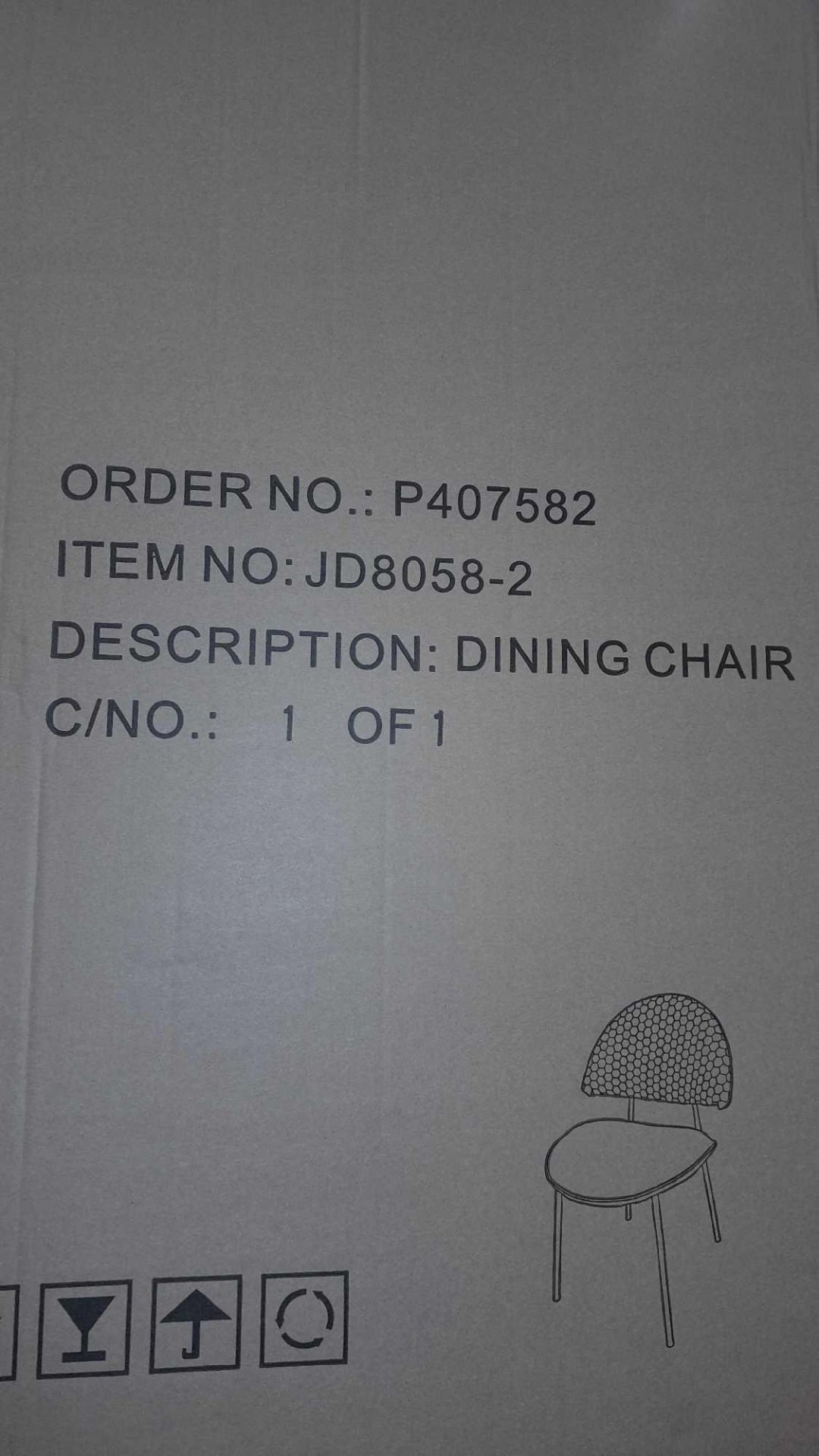 RRP £200 Boxed Arighi Bianchi Set Of 2 Blue Dining Chair (Like New)(M)(Condition Reports Available - Image 2 of 2