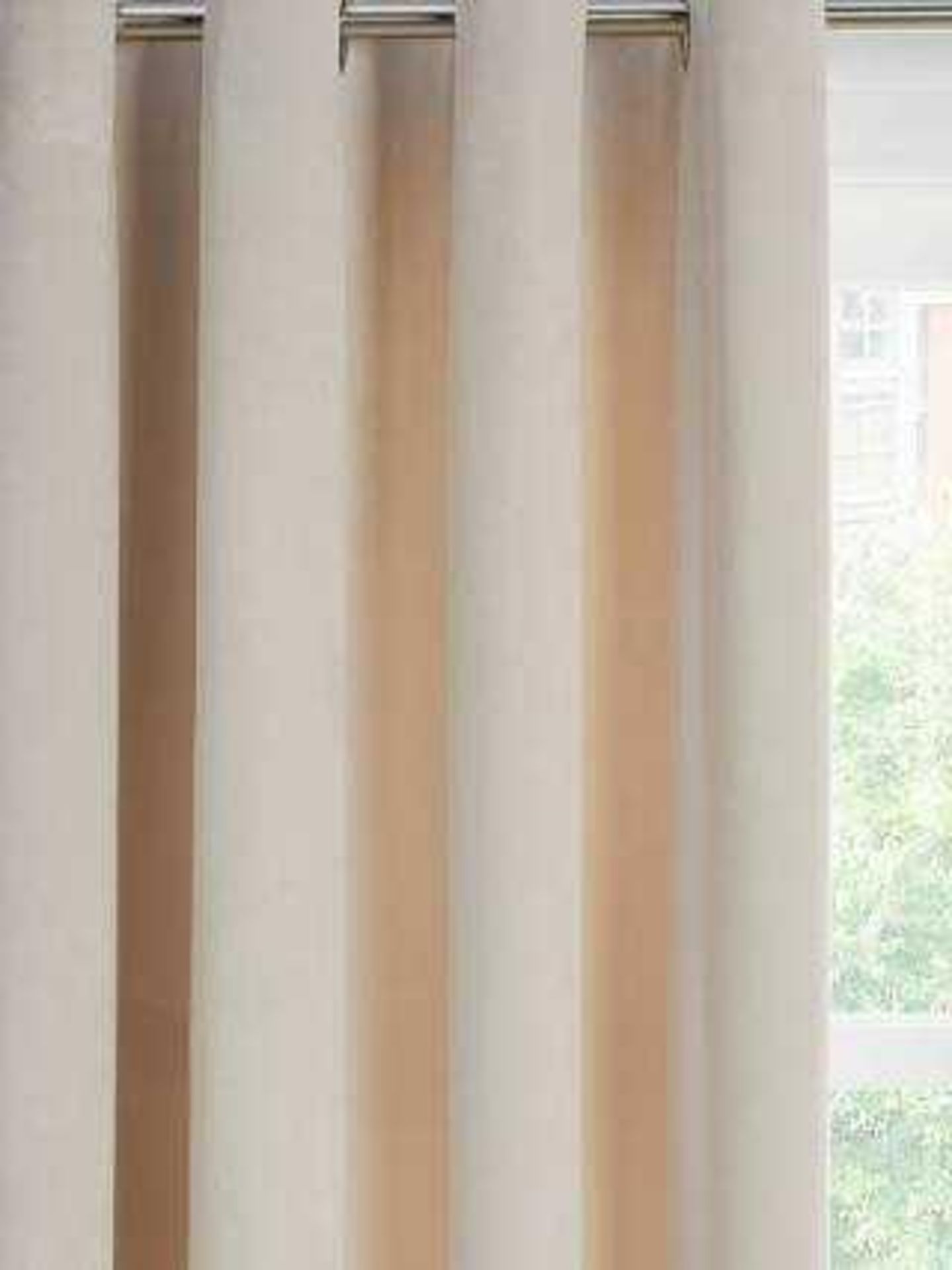 RRP £210 Bagged Pair Of John Lewis 228X228Cm Champagne Velvet Eyelet Curtains