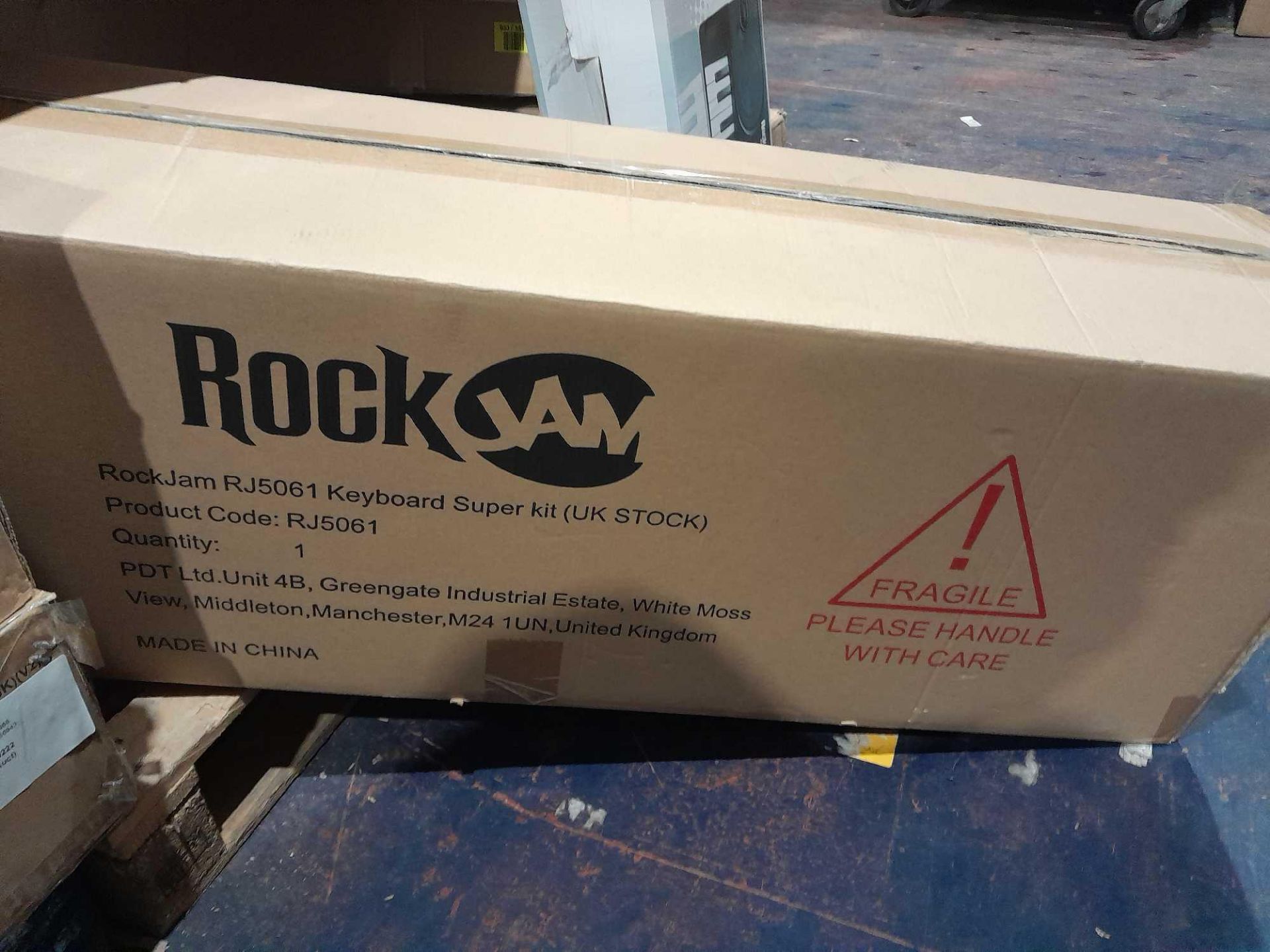 RRP £120 Boxed Rockjam 61 Key Keyboard Piano With Stand, Stool & Headphones - Image 2 of 3