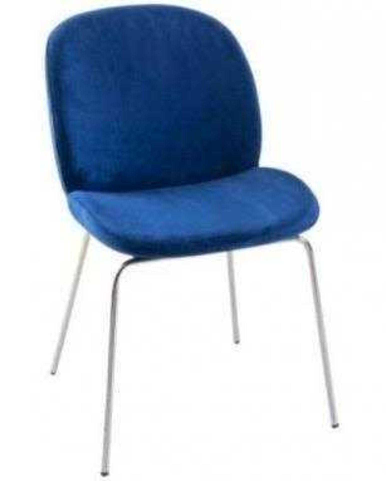 RRP £200 Boxed Arighi Bianchi Set Of 2 Blue Dining Chair (Like New)(M)(Condition Reports Available