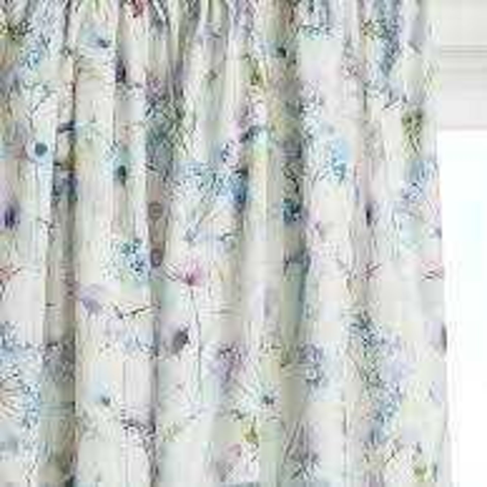 RRP £130 Bagged Pair Of Voyage Maison 229X137Cm Ilinizas Poppy Pencil Pleat Curtains