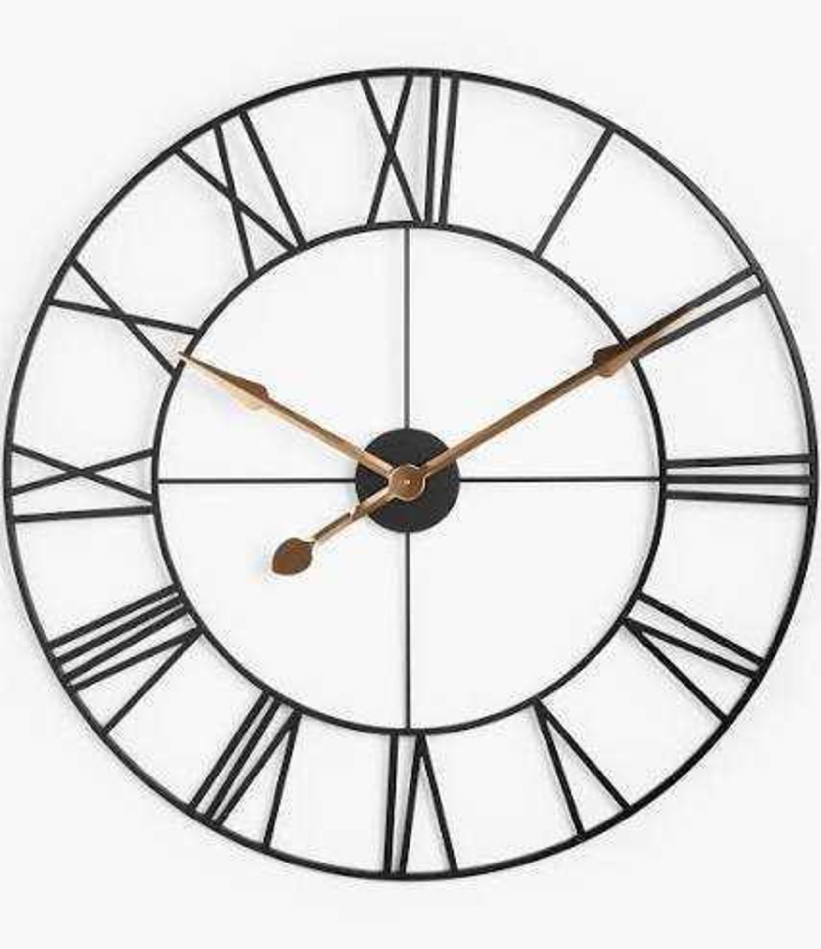 RRP £150 Bagged John Lewis Madrid Charcoal Jacket Roman Numeral Wall Clock