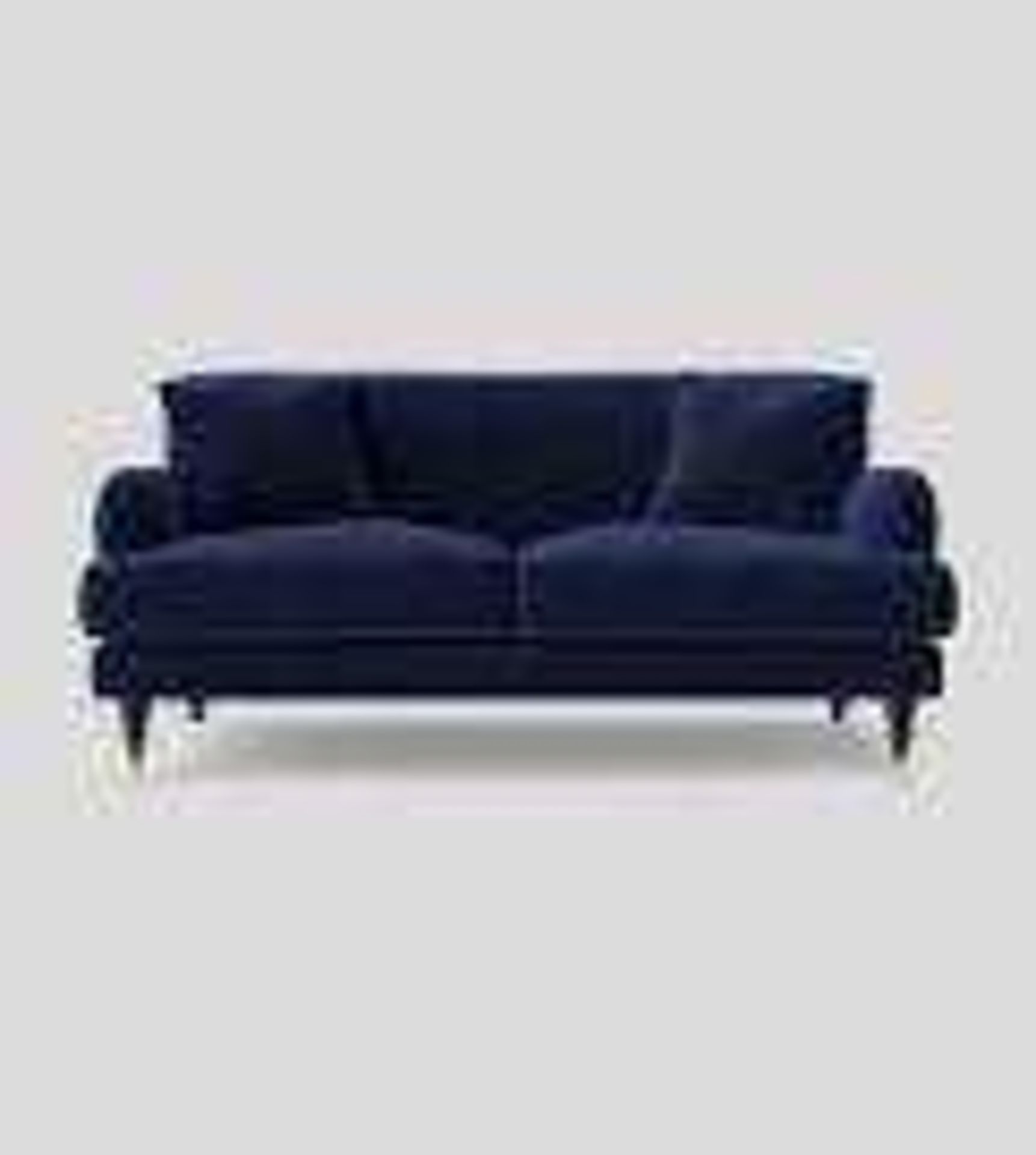 RRP £1300 Swoon Pritchard Medium 2 Seater Sofa, Dark Leg, Navy Weave (Grade C) (3073710) (P)(