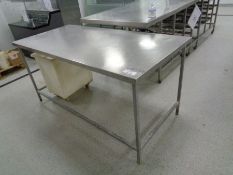 3 x Stainless Steel work tables as lotted