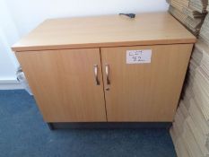 Small Beech stationery cupboard