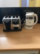 Electric kettle and Toaster as lotted
