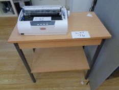OKI Microline printer and wood printer table as lotted