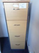 Wood 4 drawer filing cabinet