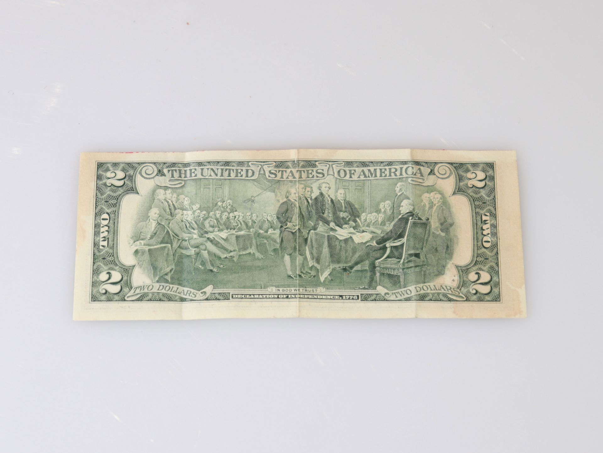 D * Face - 2 Dollar Bill, 2014 Black black on a US dollar bill. Hand signed by the artist - Bild 2 aus 2