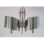 France - Stainless steel chandelier - in the style of Maison Charles - circa 1970