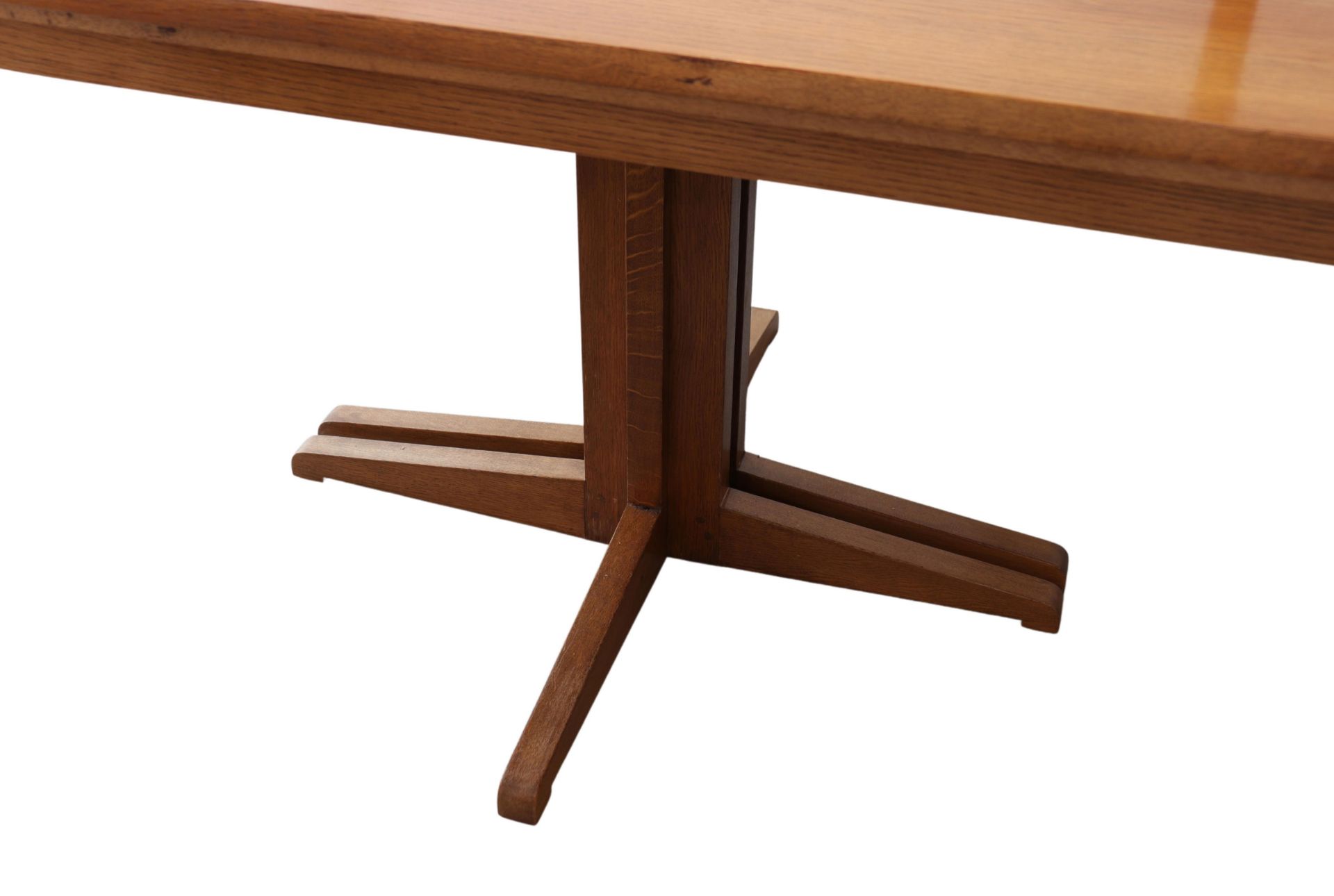Large design table and chairs (6) in light wood. - Image 3 of 4