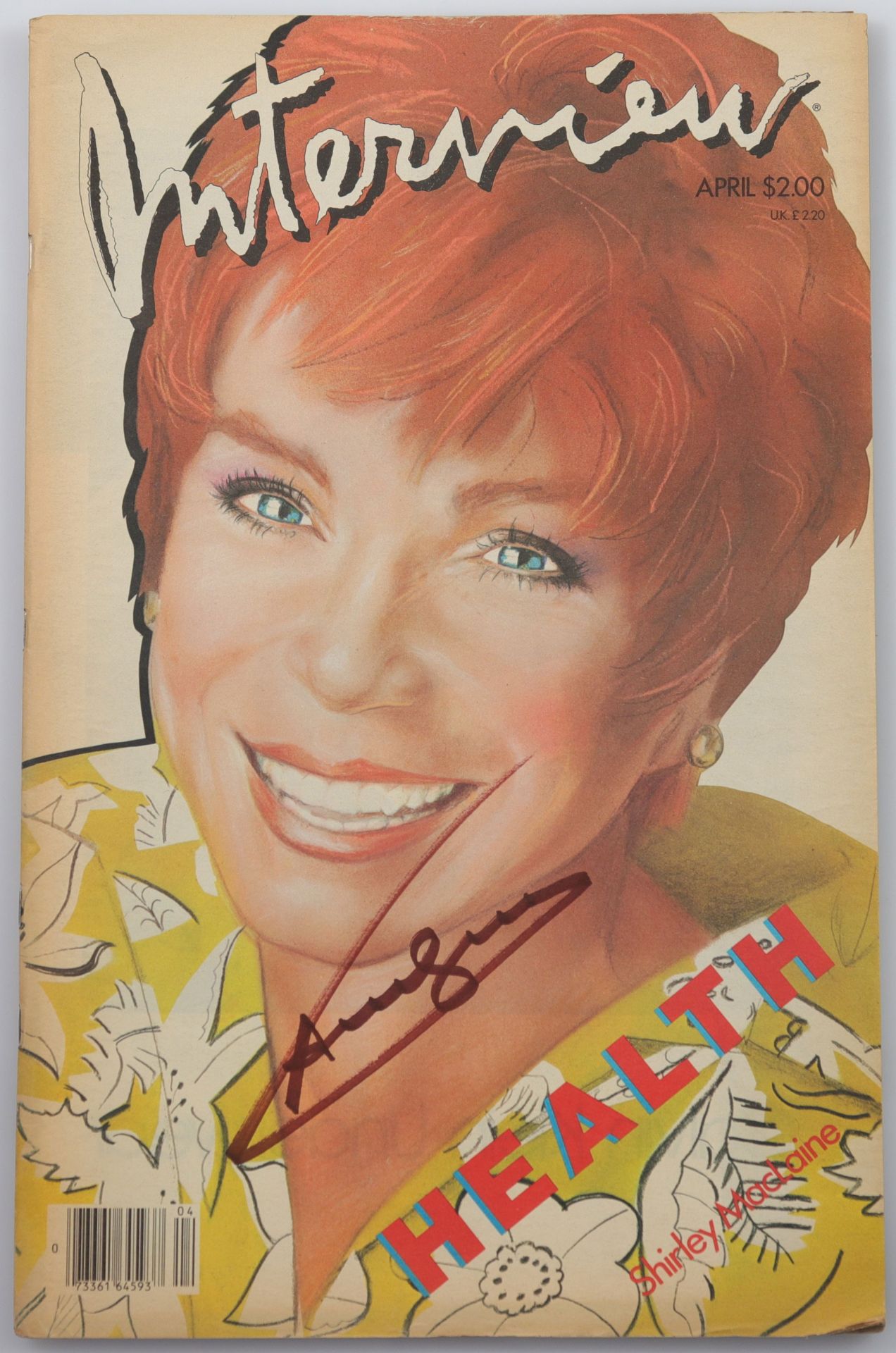 ANDY WARHOL - ANDY WARHOL INTERVIEW MAGAZINE SHIRLEY MACLAINE April 1985