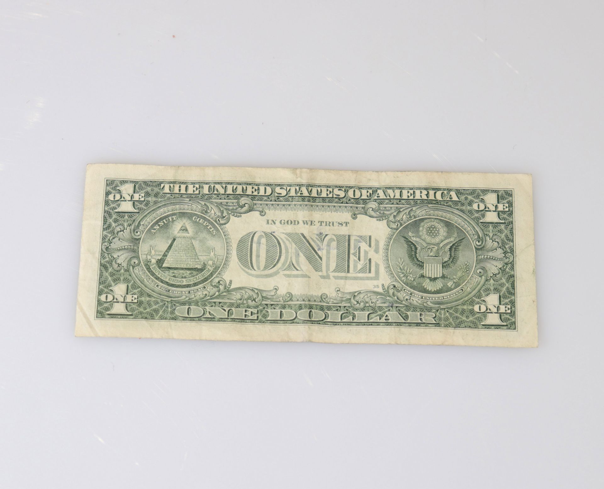 D * Face - One Dollar Bill, 2014 Black marker on U.S. One dollar bill. Hand signed by the artist - Bild 2 aus 2