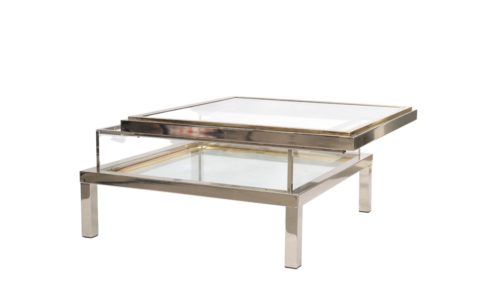 Maison Jansen rare coffee table with sliding top 1970