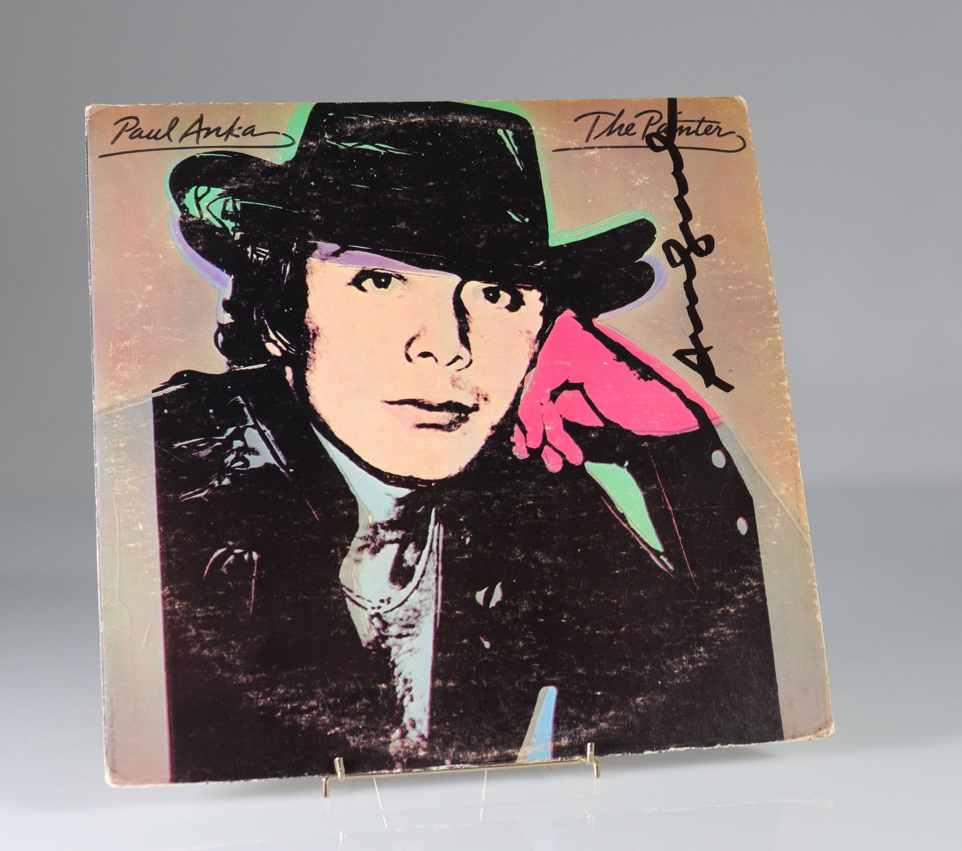 ANDY WARHOL - PAUL ANKA - THE PAINTER, 1976 Hand signed by Andy Warhol in black marker on the front