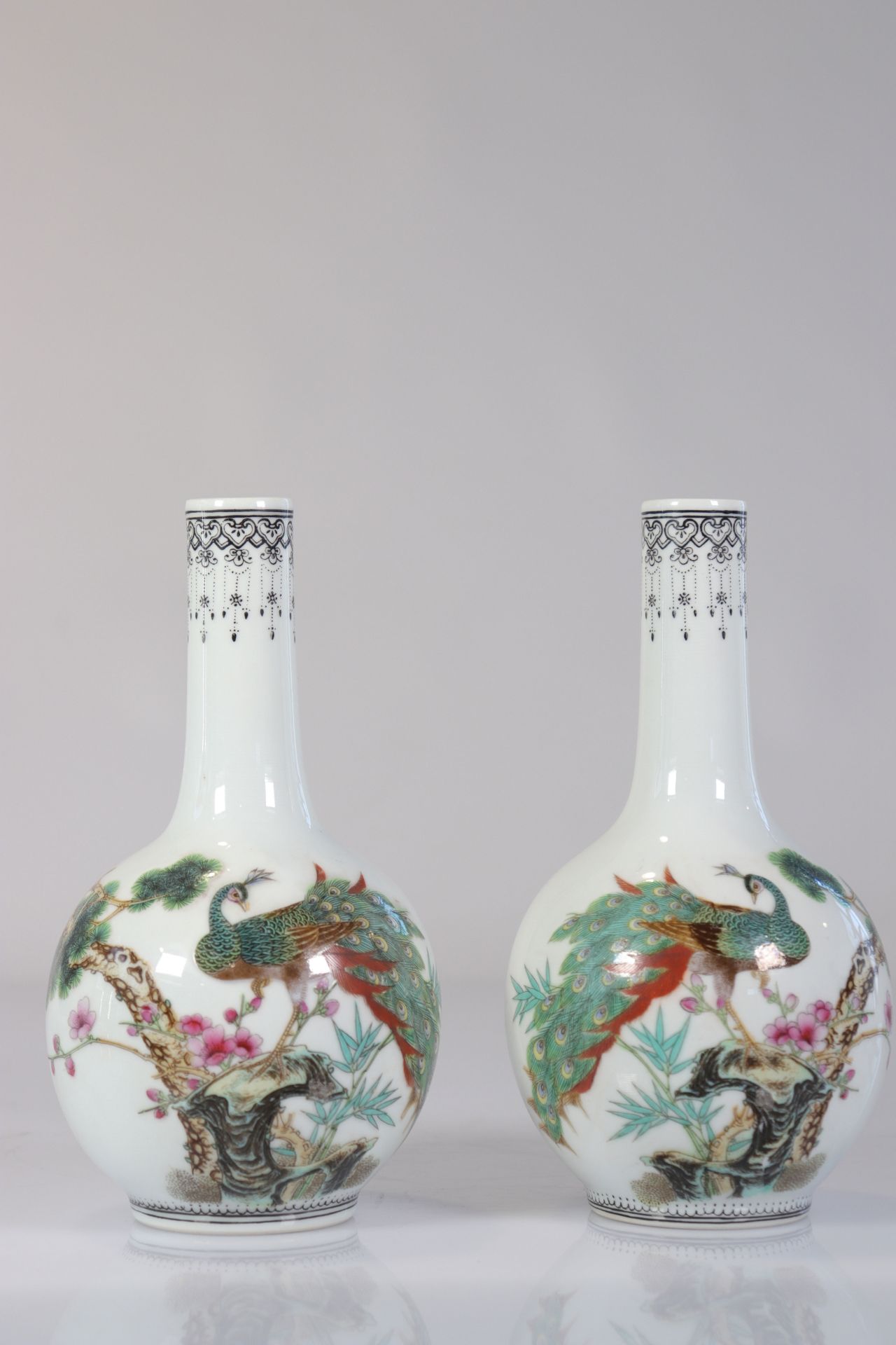 China lot of 3 republic period vases - Bild 5 aus 6