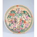 China Nanjing porcelain plate decorated with warriors