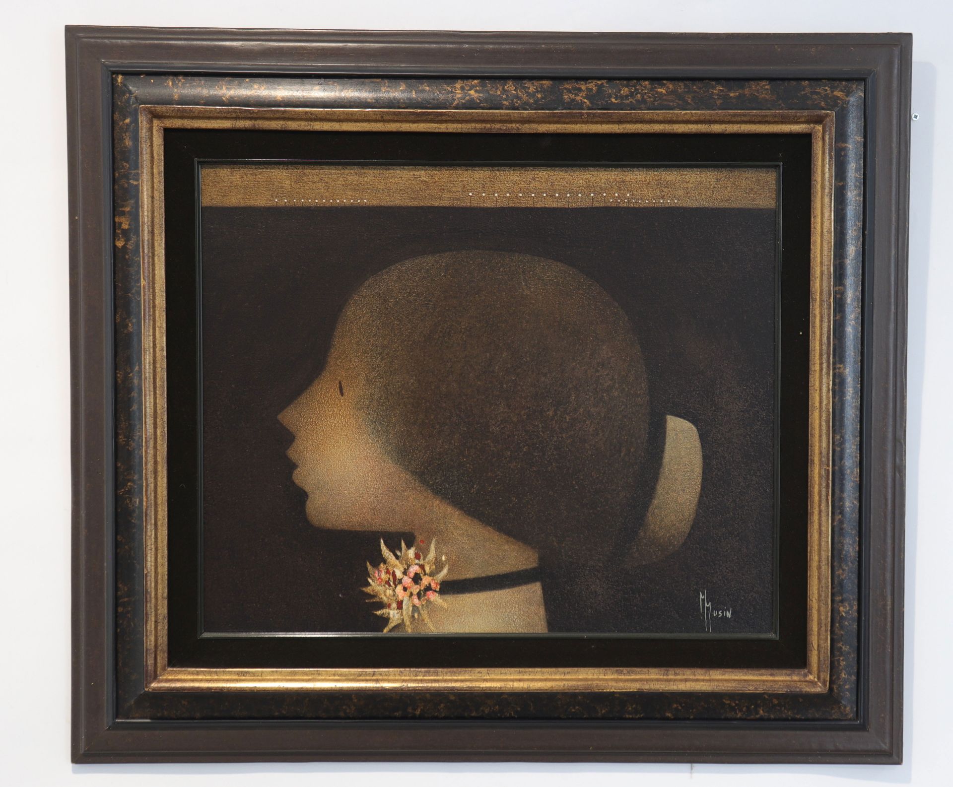 Maurice MUSIN (1939) oil on canvas "profile of a young woman" - Bild 2 aus 2