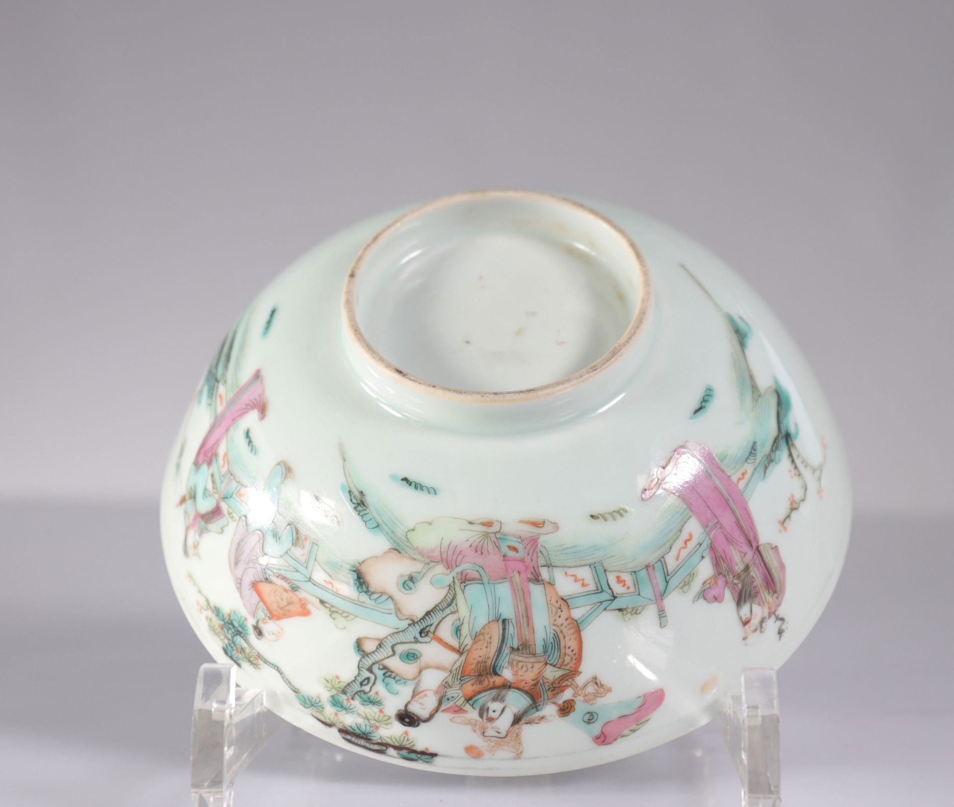 China famille rose porcelain bowl decorated with 19th century characters - Bild 4 aus 4