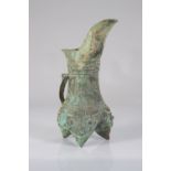 China bronze jug with archaic decoration