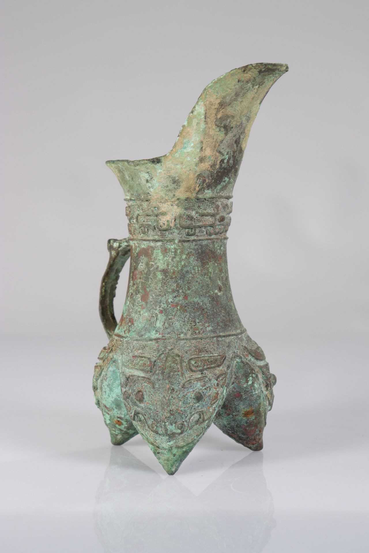China bronze jug with archaic decoration