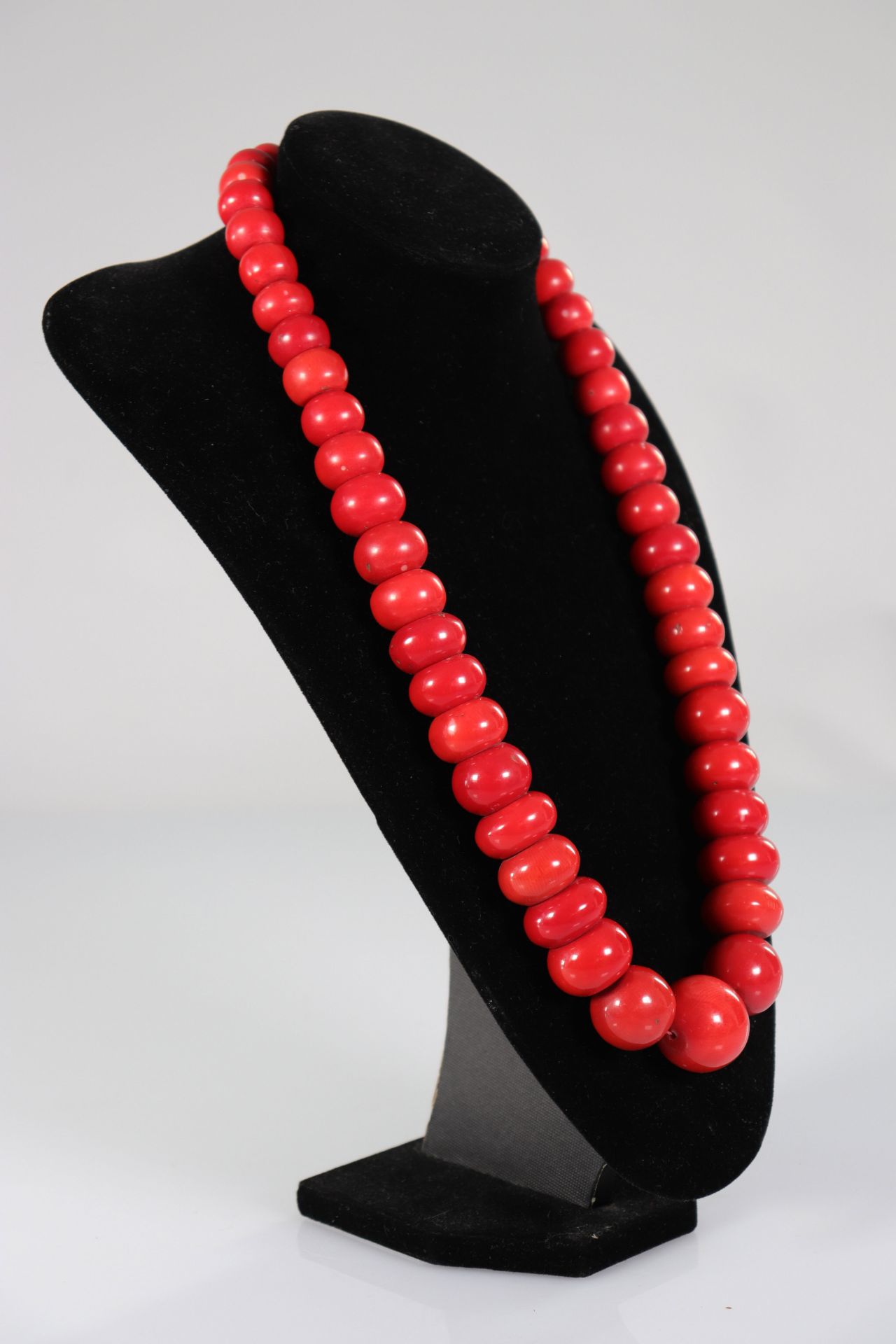 China important red coral necklace - Bild 2 aus 2