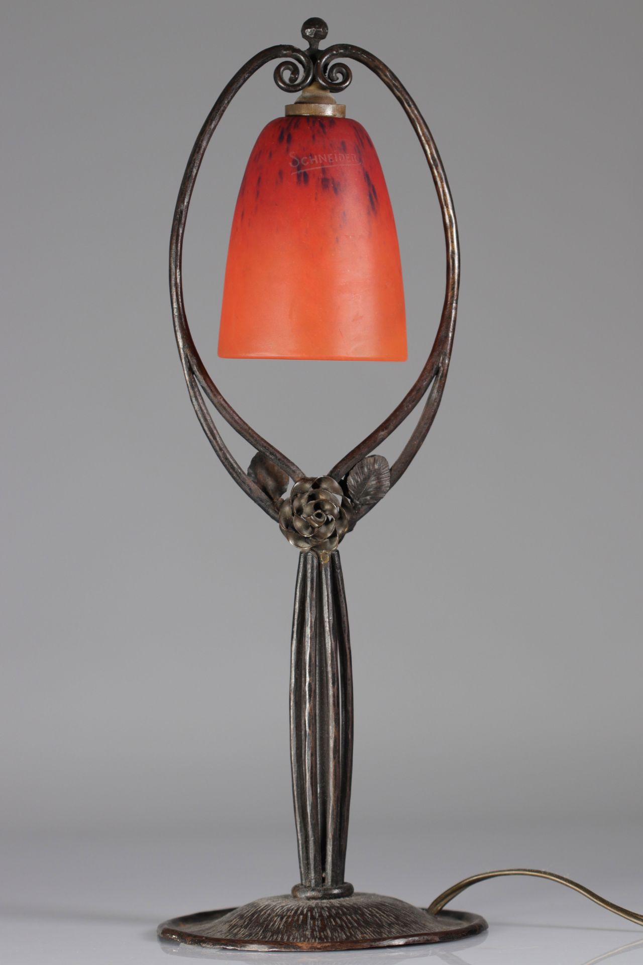 Schneider wrought iron foot table lamp - Bild 2 aus 4