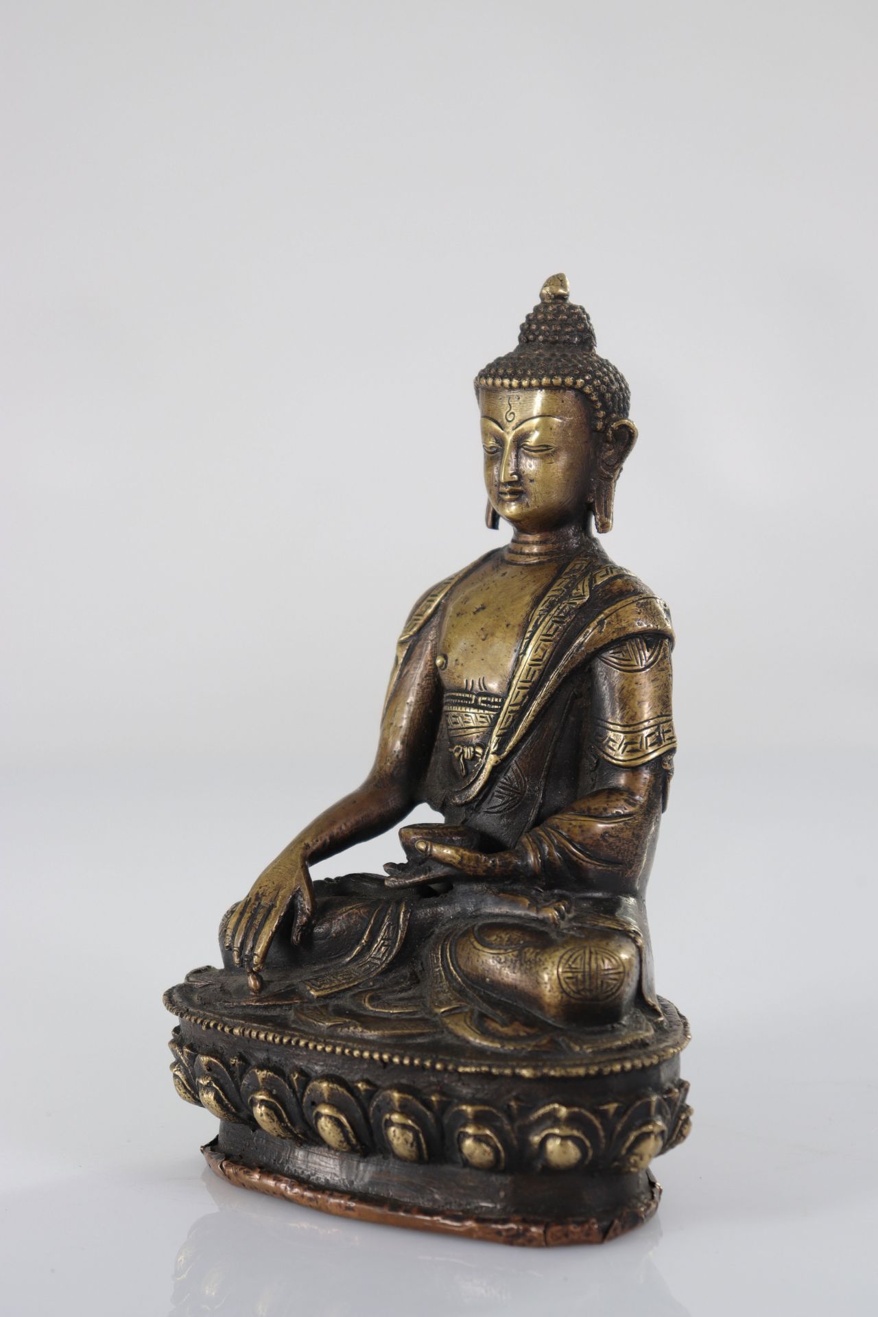 Asia - Bronze Buddha - 18th/19th? - Bild 2 aus 5