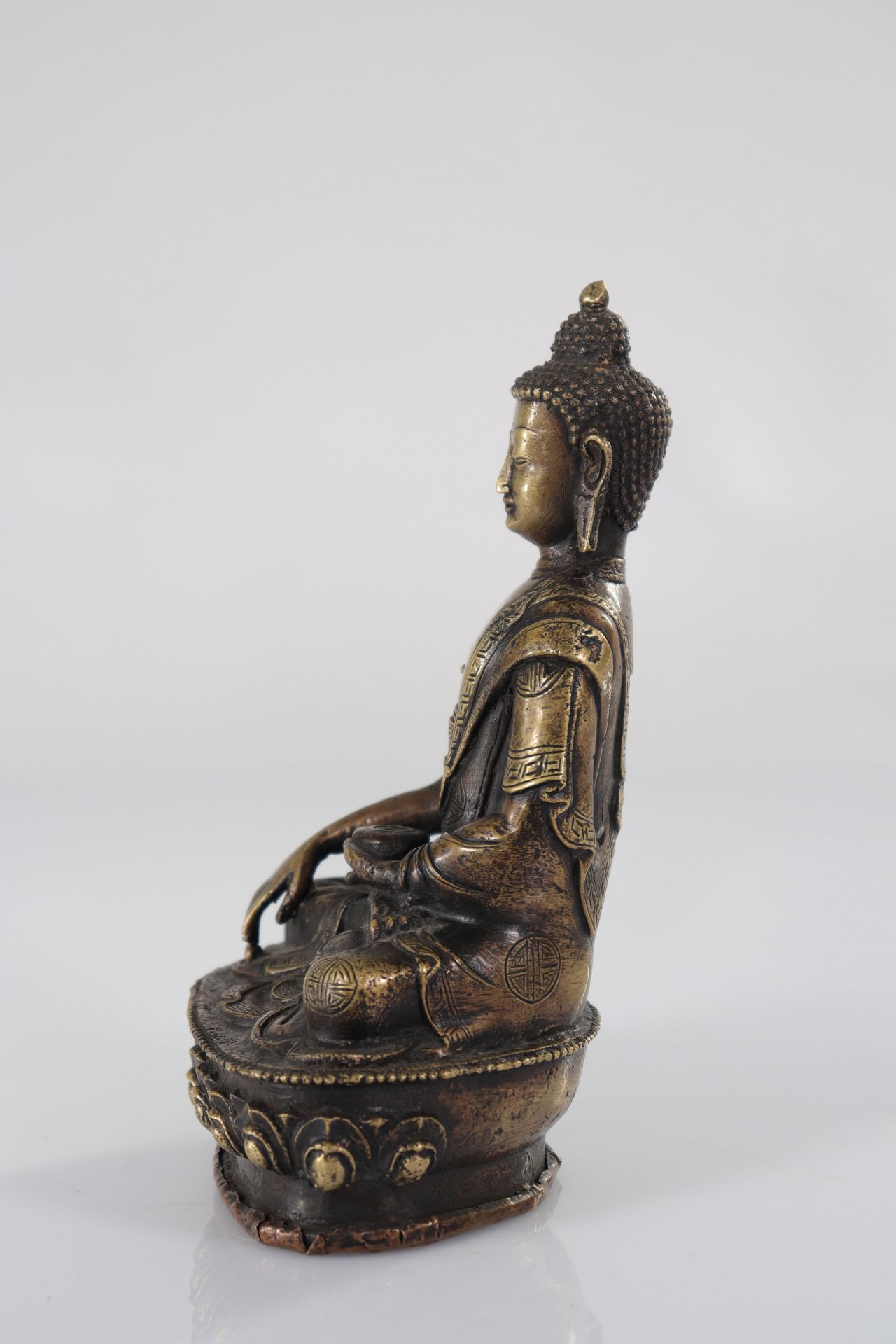 Asia - Bronze Buddha - 18th/19th? - Bild 3 aus 5