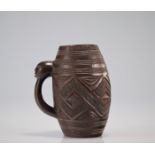 Kuba cup carved with geometric pattern