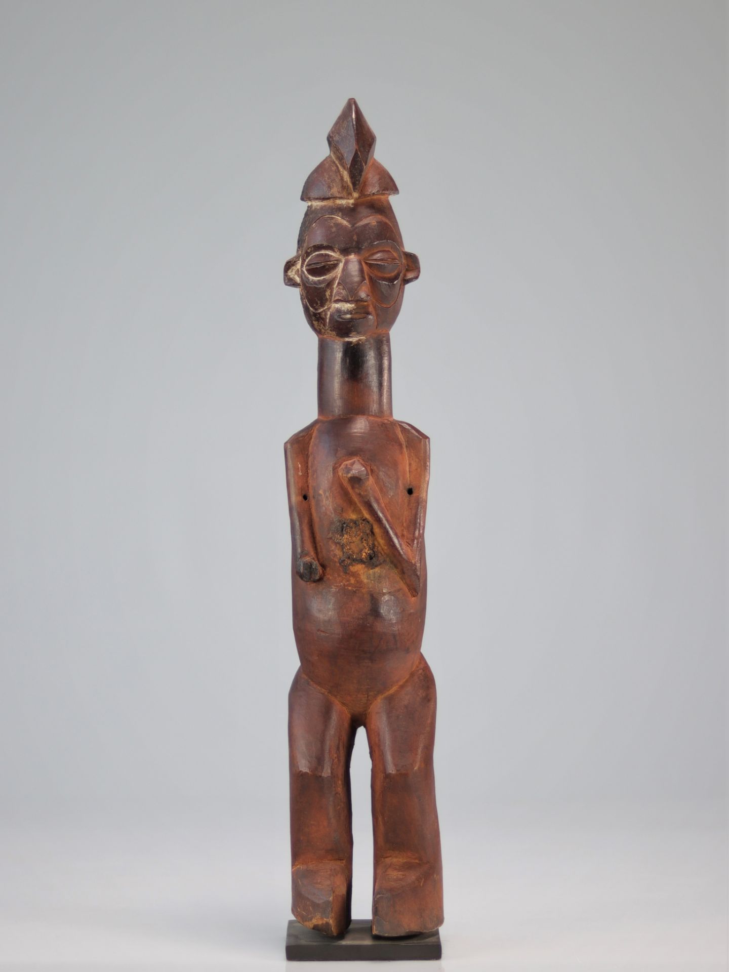 Yaka statue carved with a standing figure Ex col: Ruth Vancalembergh