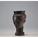 Kuba cup carved with a head