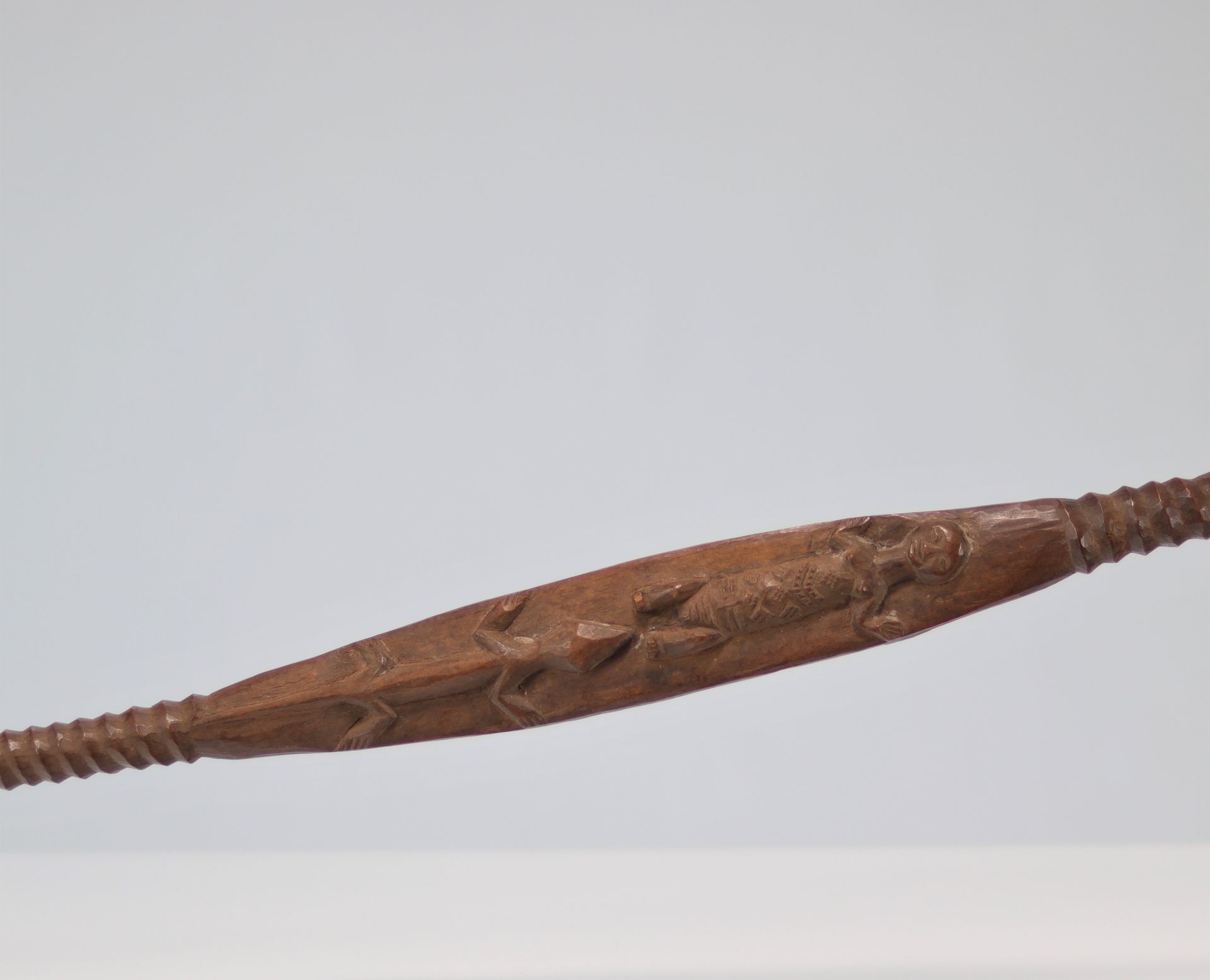 Luba Shankadi scepter surmounted by a figure - Image 6 of 6
