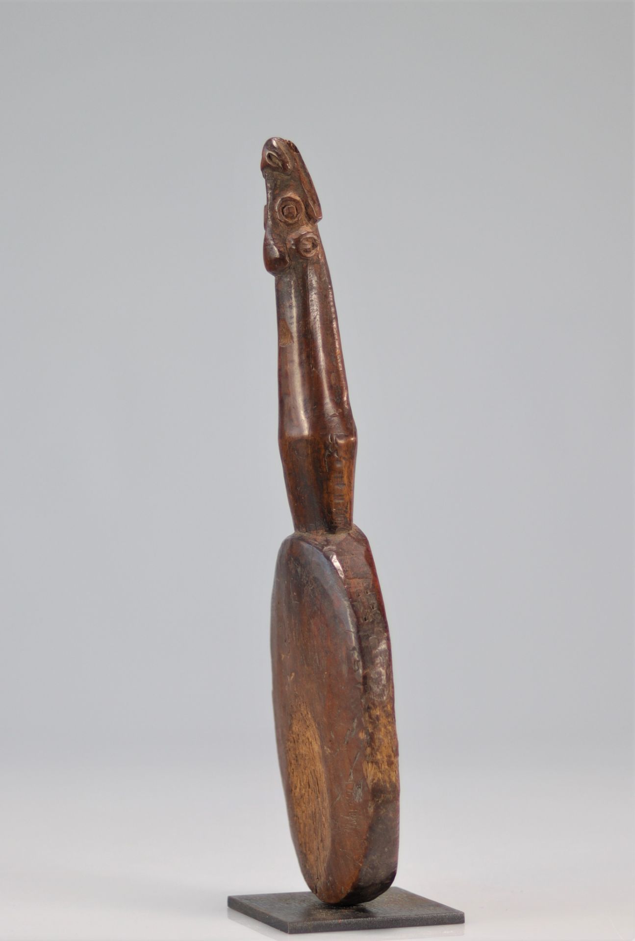 Oceania object carved with a head - Image 3 of 3