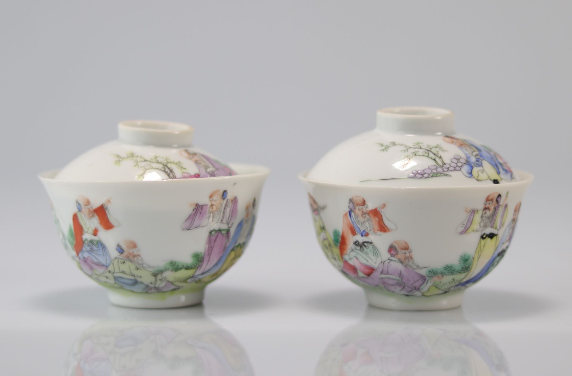 China - pair of tea cups with lid - early 20th century - Bild 3 aus 10