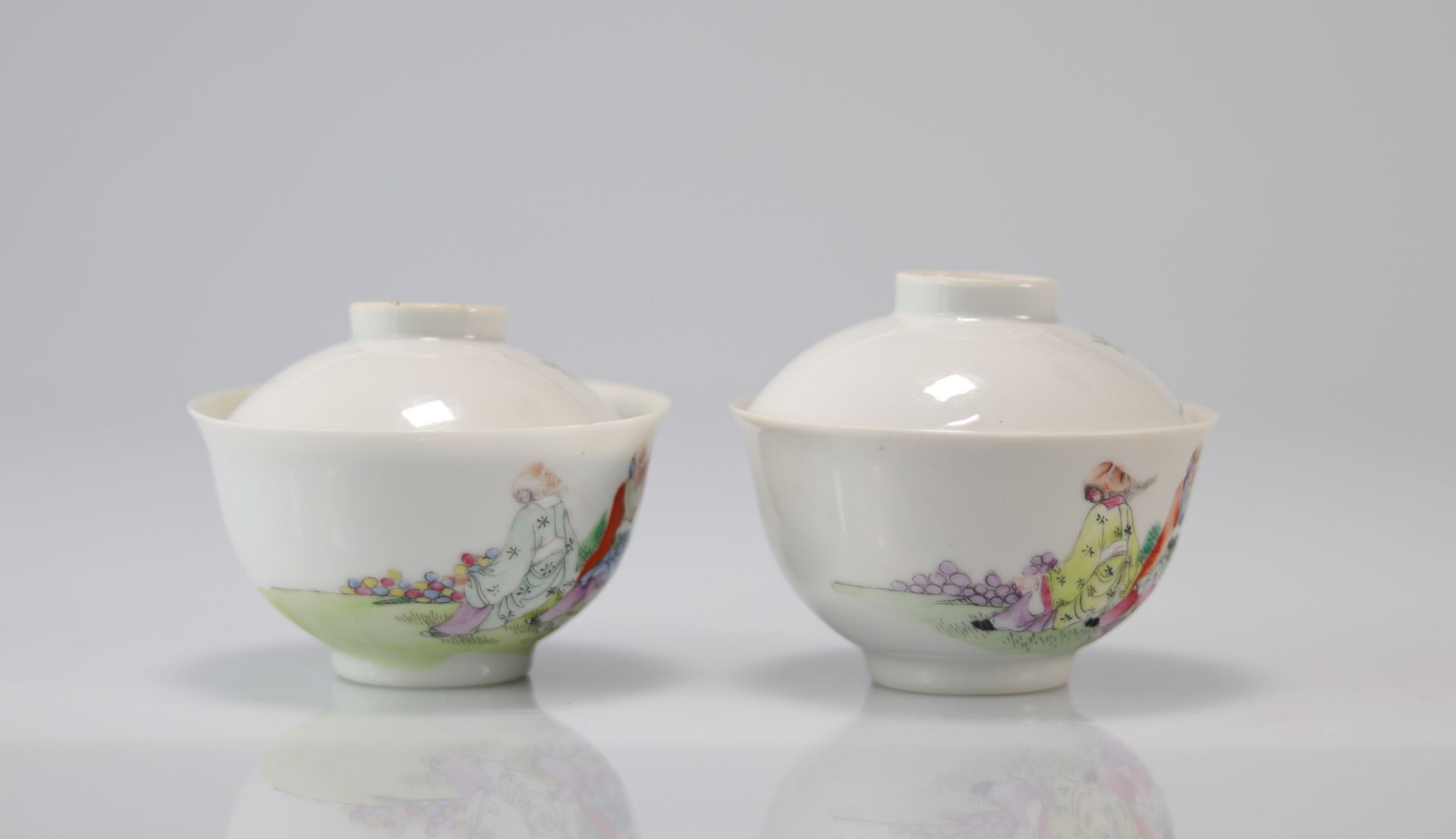 China - pair of tea cups with lid - early 20th century - Bild 4 aus 10